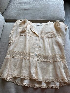 Yellow babydoll blouse